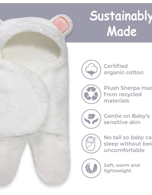 Load image into Gallery viewer, - Baby Swaddle Blanket, Cute Bear Organic Receiving Swaddling Wrap, Newborn Baby Girl Soft Plush Registry Gift (Pink 0-3)
