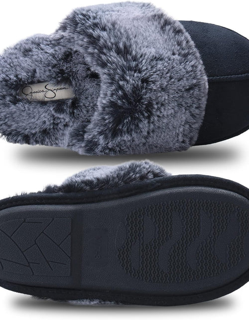 Load image into Gallery viewer, Women'S Comfy Faux Fur House Slipper Scuff Memory Foam Slip on Anti-Skid Sole
