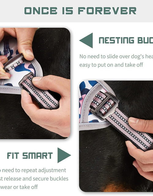 Load image into Gallery viewer, Tactical Dog Harness for Medium Dogs No Pull, Famous TIK Tok No Pull Dog Harness, Fit Smart Reflective Pet Walking Harness for Training, Adjustable Dog Vest Harness with Handle Pink Camo M
