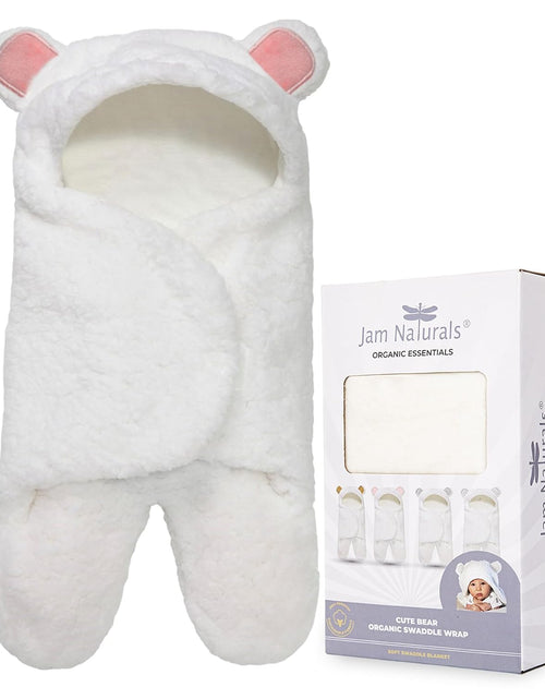 Load image into Gallery viewer, - Baby Swaddle Blanket, Cute Bear Organic Receiving Swaddling Wrap, Newborn Baby Girl Soft Plush Registry Gift (Pink 0-3)
