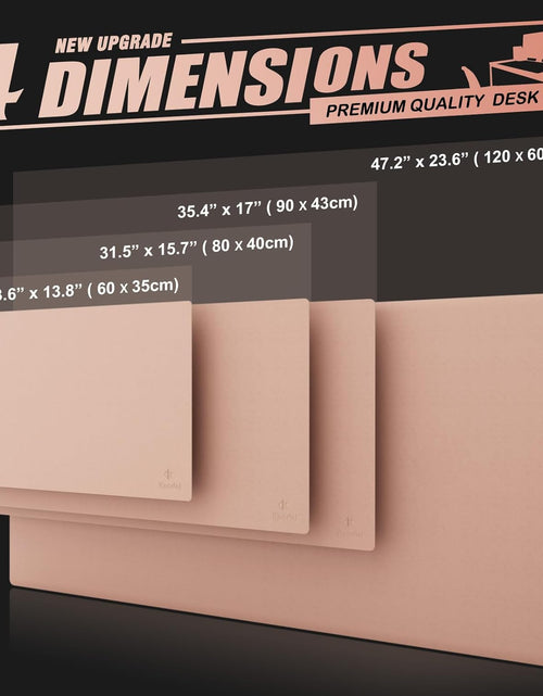 Load image into Gallery viewer, Desk Mat, Mouse Pad, Desk Pad, Waterproof Desk Mat for Desktop, Leather Desk Pad for Keyboard and Mouse, Desk Pad Protector for Office and Home (Pink, 31.5" X 15.7")
