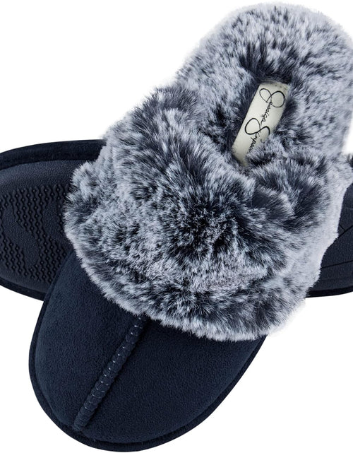 Load image into Gallery viewer, Women'S Comfy Faux Fur House Slipper Scuff Memory Foam Slip on Anti-Skid Sole
