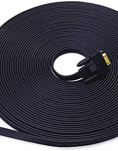Load image into Gallery viewer, 15M Ultra Thin Flat Type Computer Monitor VGA Cable Standard 15 Pin Male to Male VGA Wire 50 Feet
