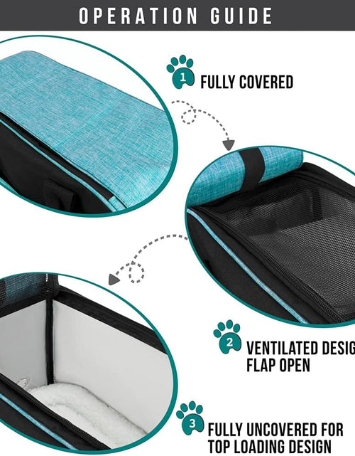 Load image into Gallery viewer, Airline Approved Dog Purse Carrier | Soft-Sided Pet Carrier for Small Dog, Cat, Puppy, Kitten | Portable Stylish Pet Travel Handbag | Ventilated Breathable Mesh, Sherpa Bed
