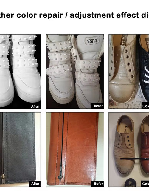 Load image into Gallery viewer, Car Leather Repair Kit Liquid Skin Recoloring Balm No Heat Repair Tool Auto Seat Holes Scratch Cracks Rips Restoration Set Shoes
