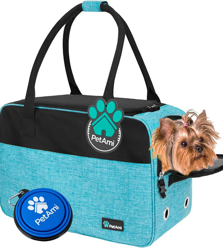 Airline Approved Dog Purse Carrier | Soft-Sided Pet Carrier for Small Dog, Cat, Puppy, Kitten | Portable Stylish Pet Travel Handbag | Ventilated Breathable Mesh, Sherpa Bed