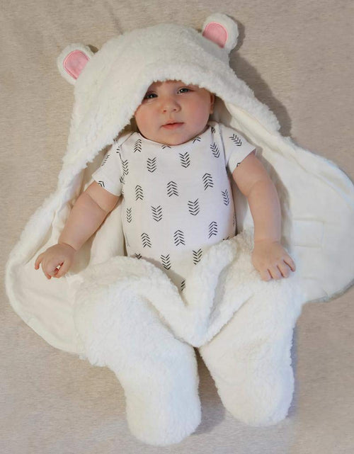 Load image into Gallery viewer, - Baby Swaddle Blanket, Cute Bear Organic Receiving Swaddling Wrap, Newborn Baby Girl Soft Plush Registry Gift (Pink 0-3)
