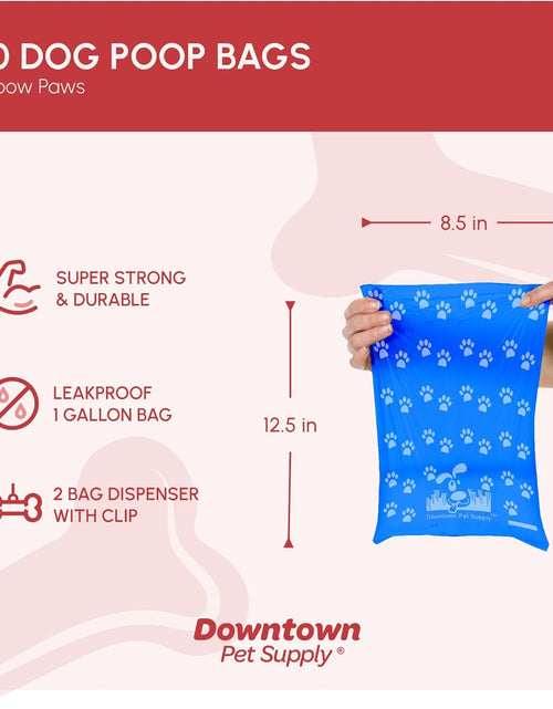 Load image into Gallery viewer, Dog Pet Waste Poop Bags with Leash Clip and Bag Dispenser - 180, 220, 500, 700, 880, 960, 2200 Bags
