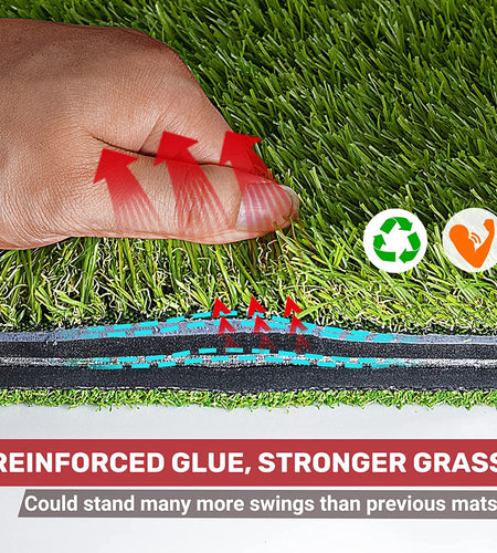 Foldable Golf Hitting Mat, Portable Golf Practice Grass Mat for Indoor/Outdoor, Anti-Deformation